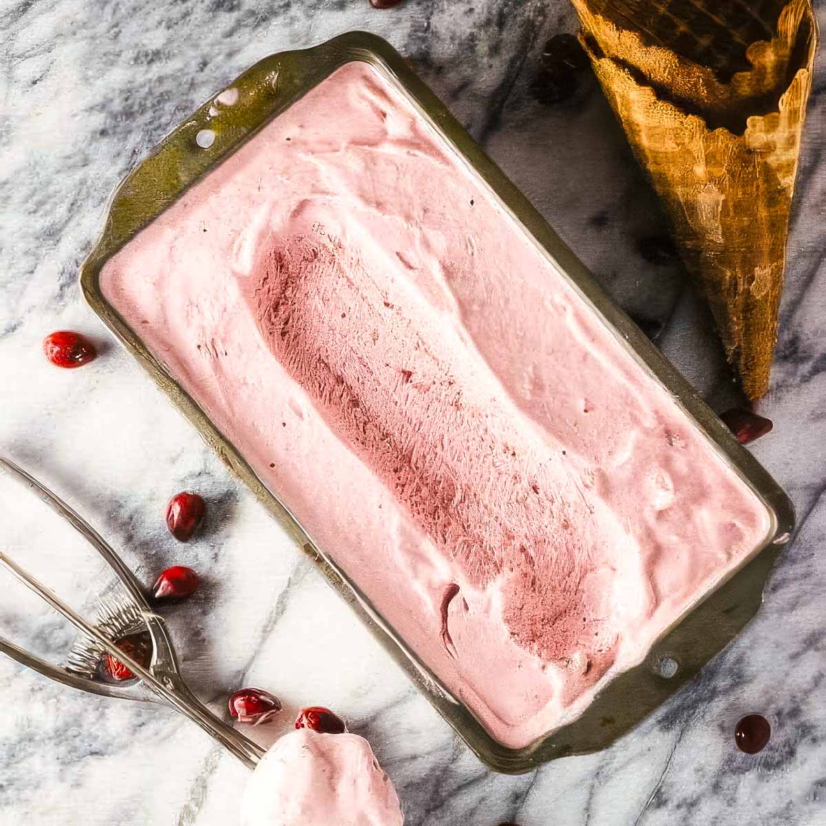 Make Ahead Cranberry Ice Cream: Easy Thanksgiving & Christmas Treat